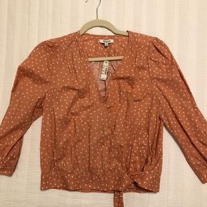 NWT Madewell Star Wrap Blouse